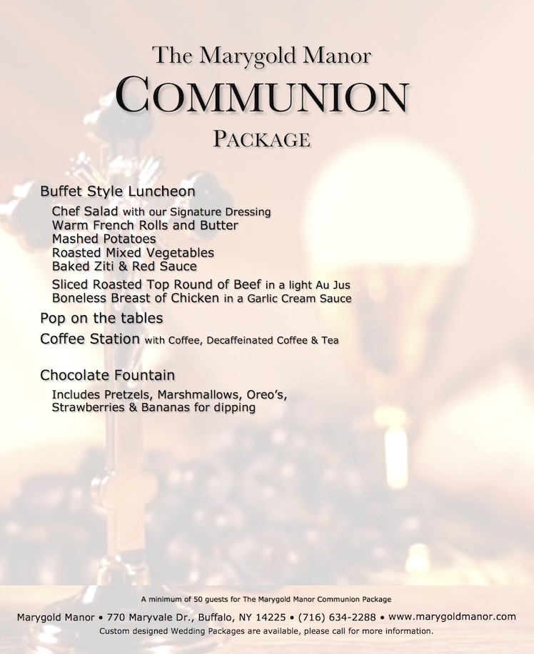 The Marygold Manor - Communion Package